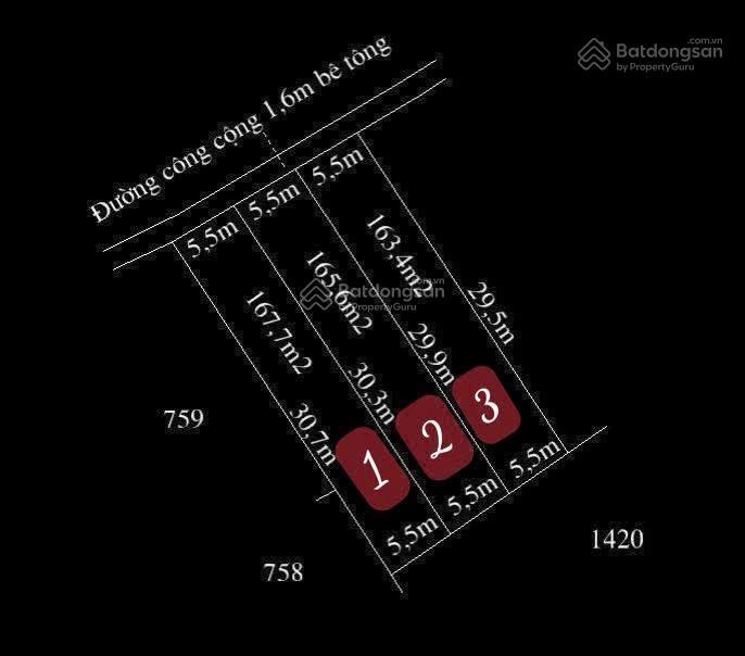 Bán nhanh nền thổ cư 167.7m hẻm cách 830d xe công 100m