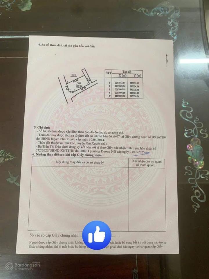 Siêu phẩm 85m lô góc 3 mặt tiền thôn tư sản  phú túc  phú xuyên  hà nội