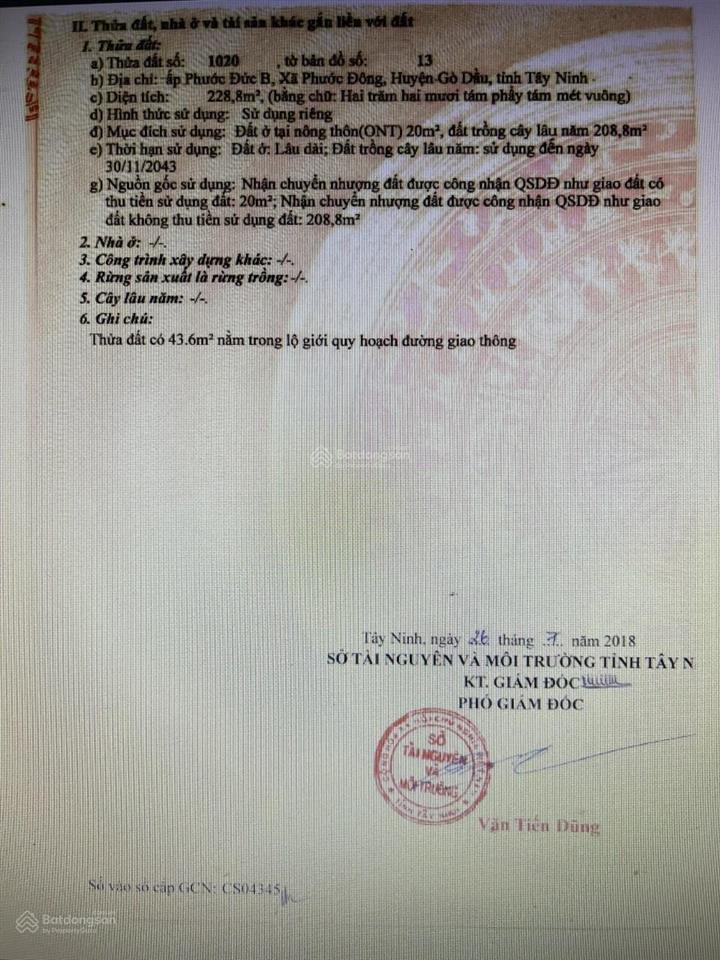 Chính chủ cần bán gấp căn nhà 3 mt gần kcn phước đông, gò dầu, tây ninh