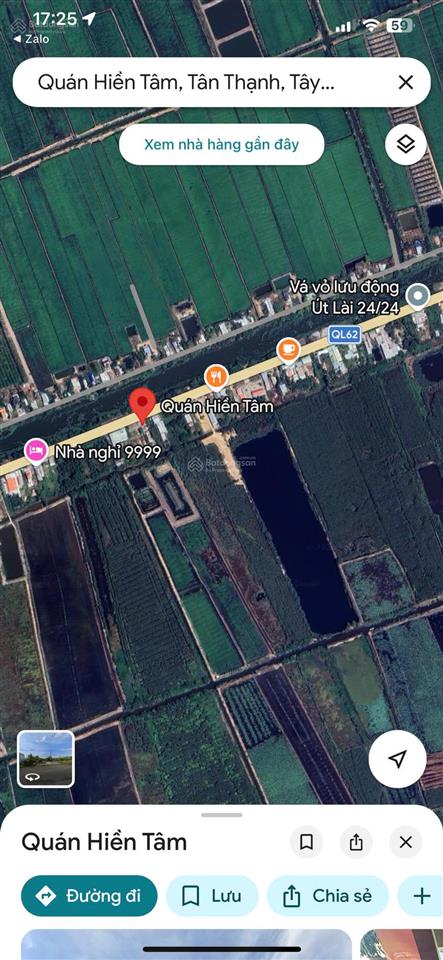 Chính chủ cần bán gấp lô đất mt quốc lộ 62 xã kiến bình, tân thạnh, long an