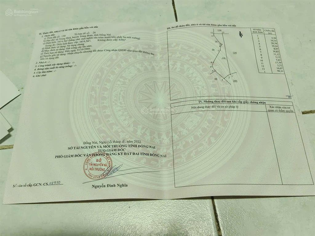 Chính chủ cần bán gấp lô đất giá công nhân ngay xã trung hòa, trảng bom , đồng nai