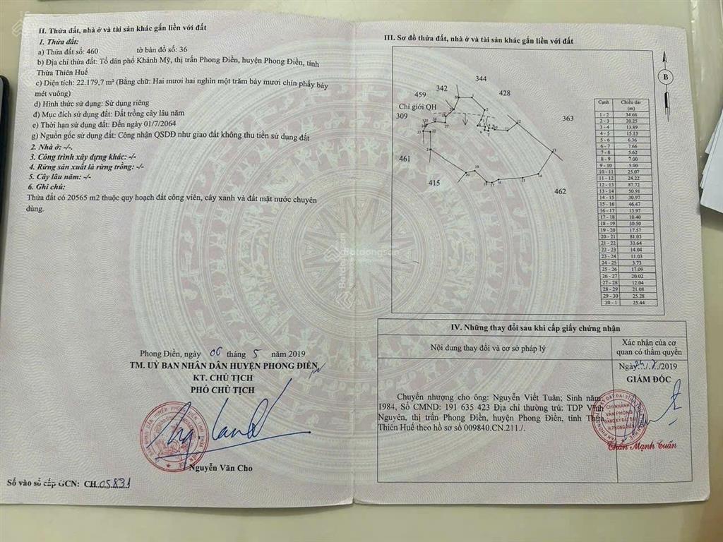 Chính chủ cần bán gấp lô đất rộng giá đầu tư ngay thị trấn phong điền, phong điền, thừa thiên huế