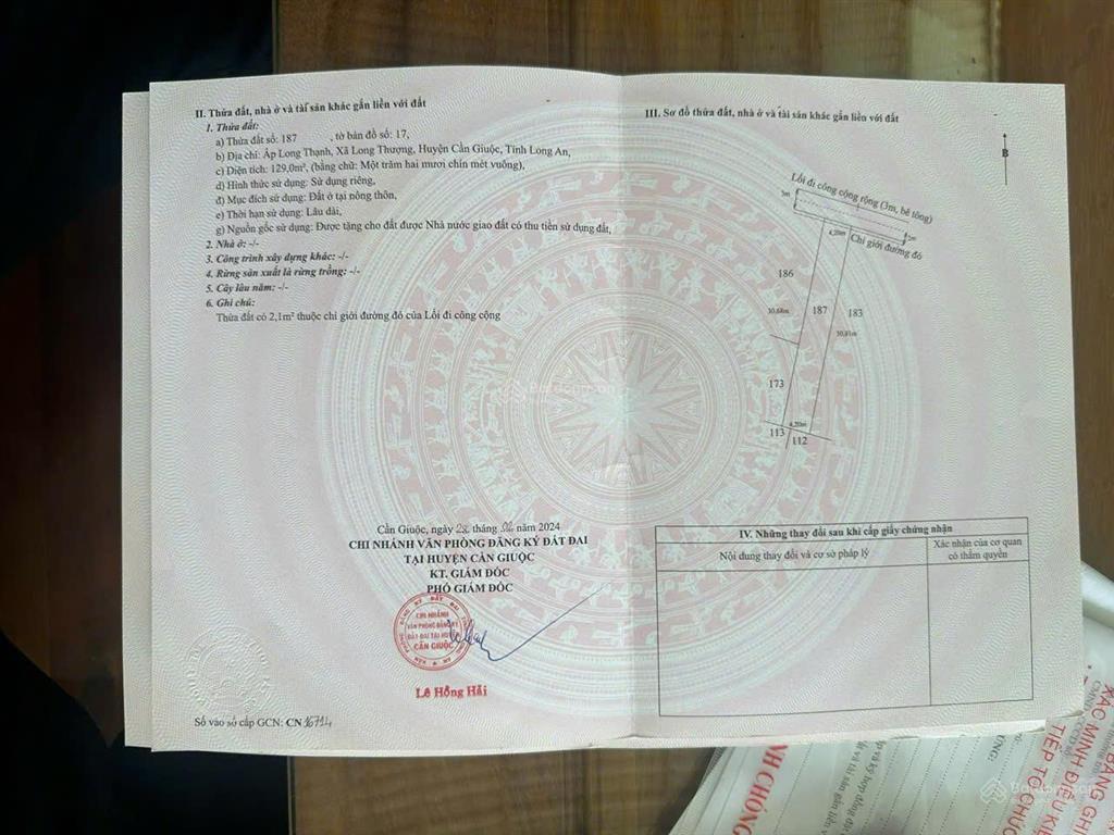 Chính chủ cần bán lô đất kdc điền dơi xã long thượng, cần giuộc, long an
