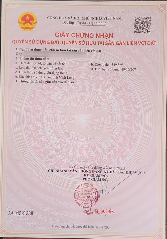 Chính chủ cần bán gấp xưởng may vị trí đẹp mt quốc lộ 54 xã vĩnh xuân, trà ôn, vĩnh long