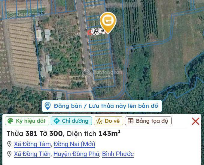 Chính chủ cần bán gấp lô đất giá đầu tư ngay xã tân phước, đồng phú, bình phước