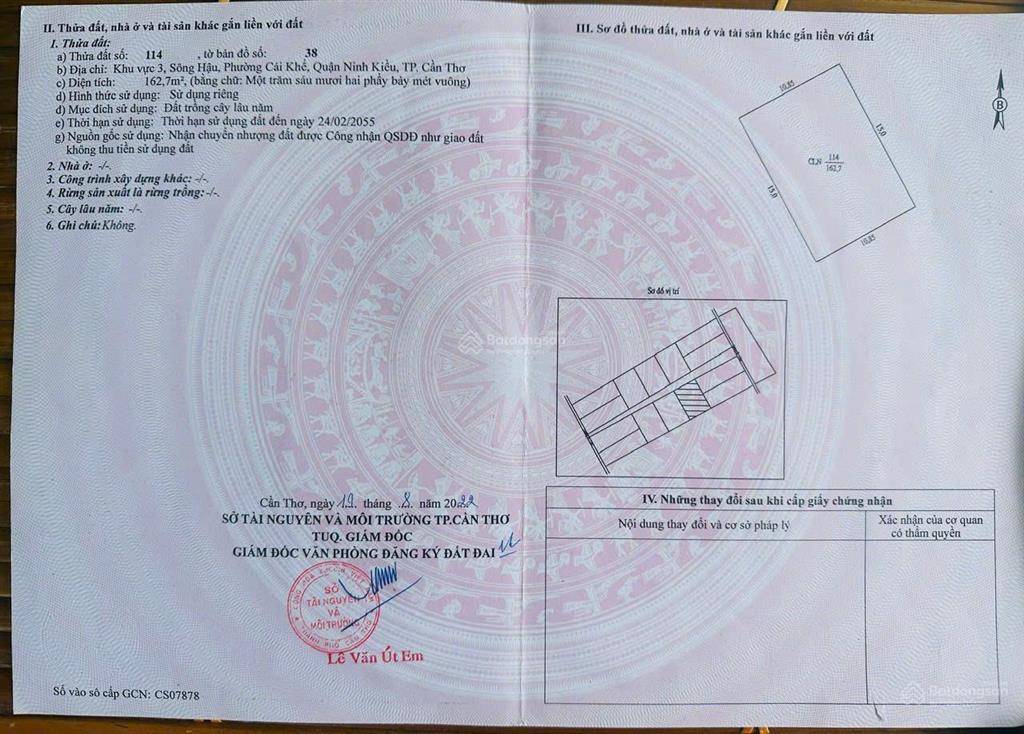 Bán đất tại cồn khương, cái khế, ninh kiều, cần thơ, giá tốt 950 triệu, diện tích 87 m2