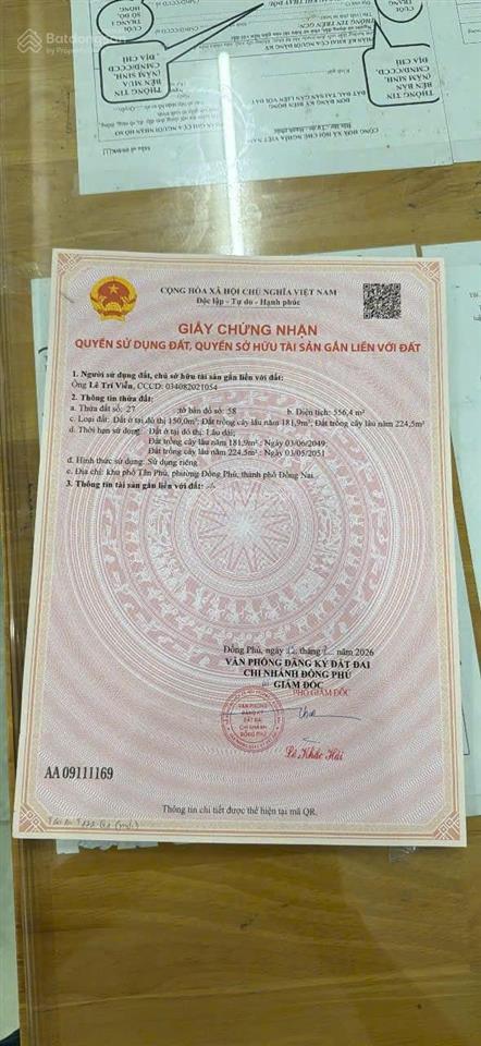Bán đất đẹp tại đường cách mạng tháng tám, khu phố tân phú, đồng phú, thành phố đồng nai