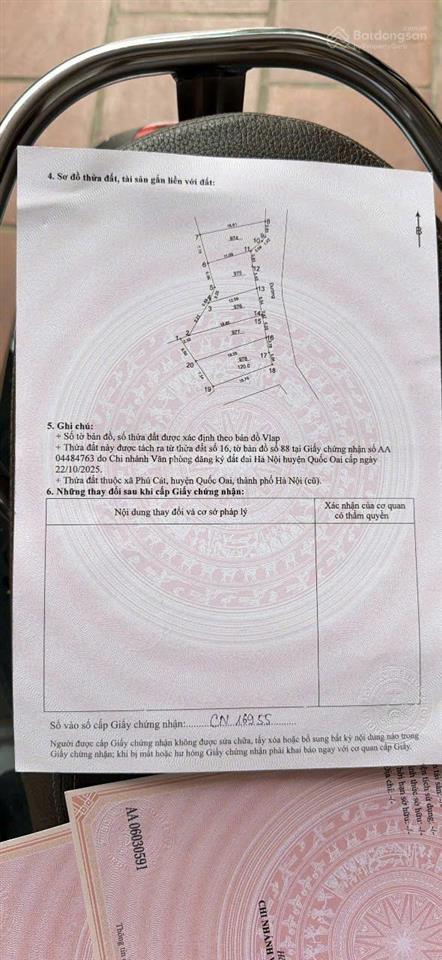 Chính chủ cần bán gấp lô đất giá đầu tư ngay xã phú cát, quốc oai, hà nội