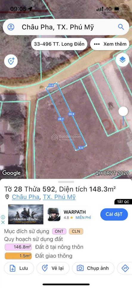 Chính chủ cần bán gấp lô đất vị trí đẹp tiềm năng ngay xã châu pha, thị xã phú mỹ, bà rịa vũng tàu