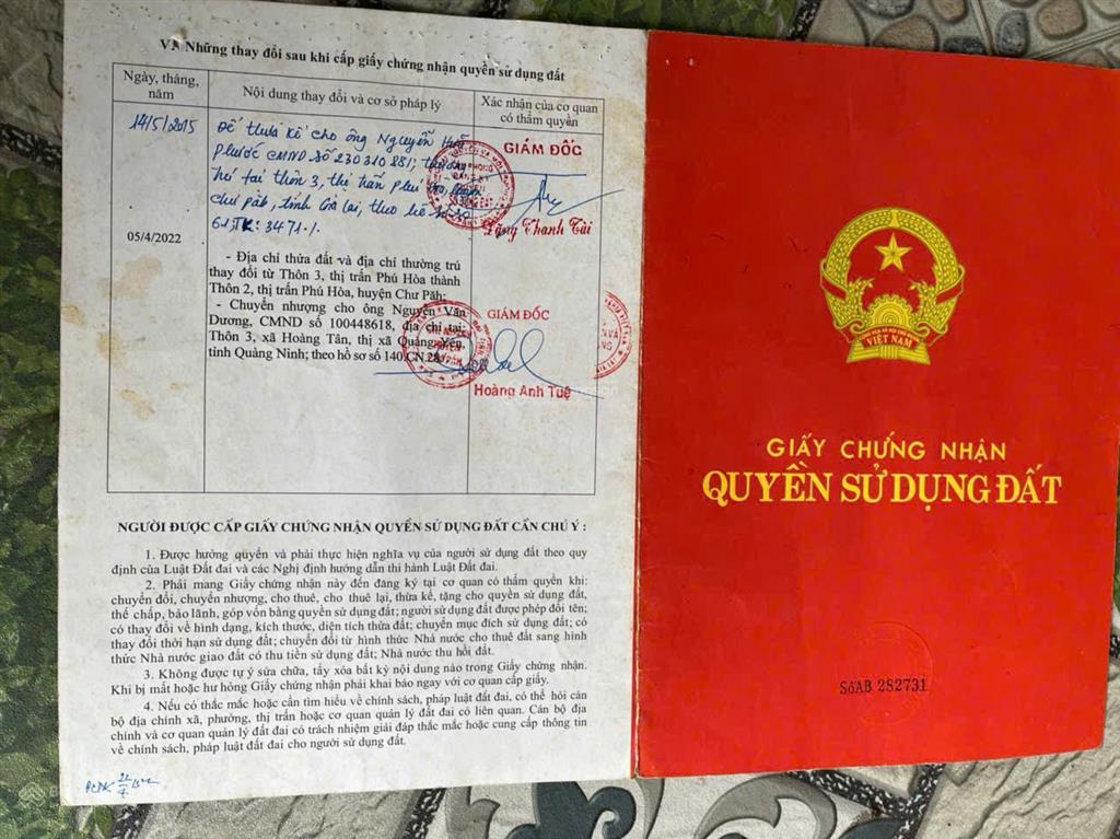 Chính chủ cần bán gấp lô đất mt quốc lộ 14 ngay tt phú hòa, huyện chư păh, gia lai