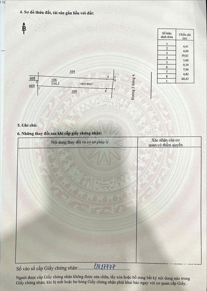 Chính chủ cần bán gấp lô đất vị trí đẹp giá đầu tư mt ql 13, thị trấn chơn thành, bình phước