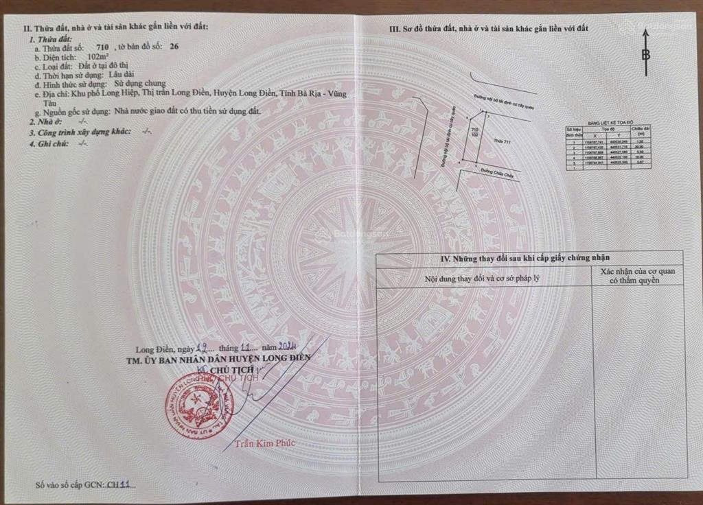 Chính chủ cần bán gấp căn nhà 3 mặt tiền ngay thị trấn long điền, long điền, bà rịa vũng tàu
