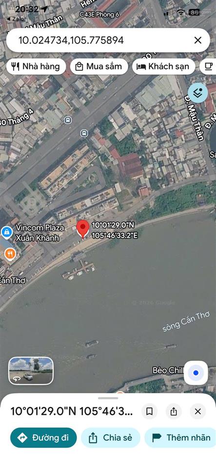Chính chủ cần bán gấp lô đất view sông cần thơ, xuân khánh, ninh kiều, cần thơ