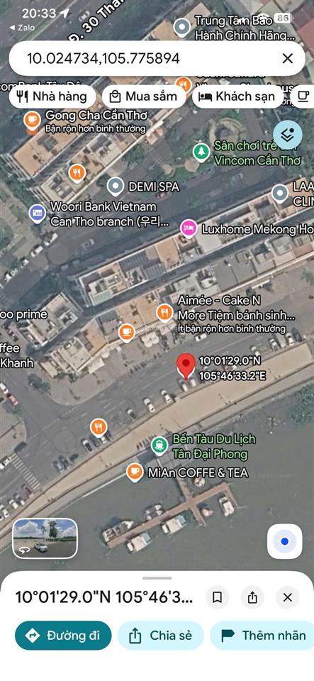 Chính chủ cần bán gấp lô đất view sông cần thơ, xuân khánh, ninh kiều, cần thơ