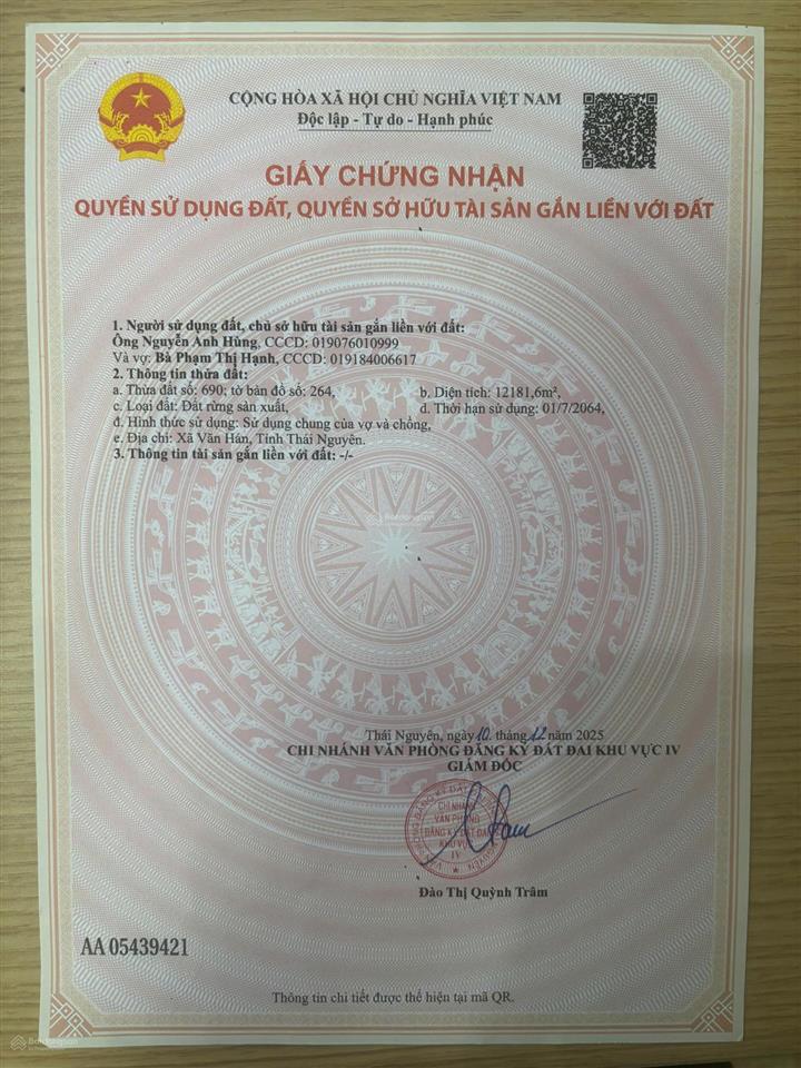 Chính chủ cần bán gấp trang trại rộng đang chăn nuôi ngay xã văn hán, đồng hỷ, thái nguyên