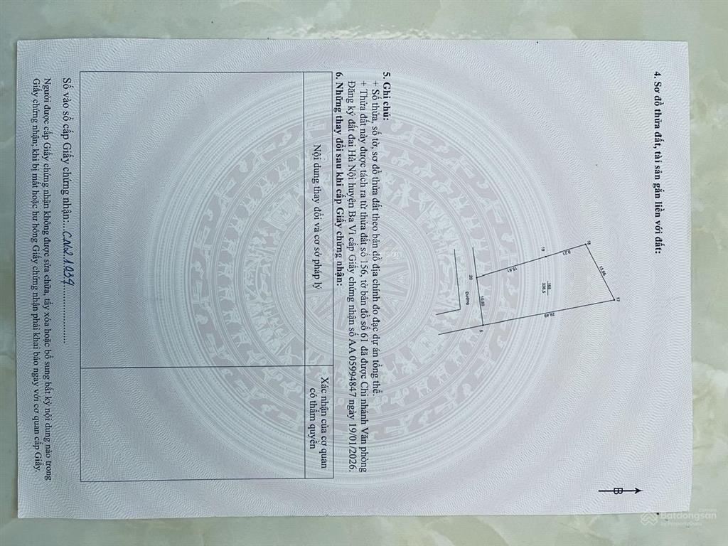 Chính chủ gửi bán lô đất đẹp sổ hồng còn thơm mùi mực 0972 731 ***