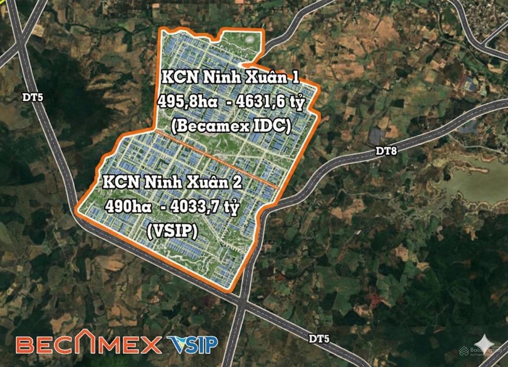 Đất nền đối diện kcn becamex sắp triển khai! đường dt8 ninh xuân chính chủ