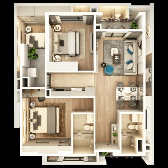 Mở bán đợt 1, giá siêu hấp dẫn, CH 2PN 2WC chỉ 4,3 tỷ, HTLS 0% tới 24 tháng, CK 8,5%