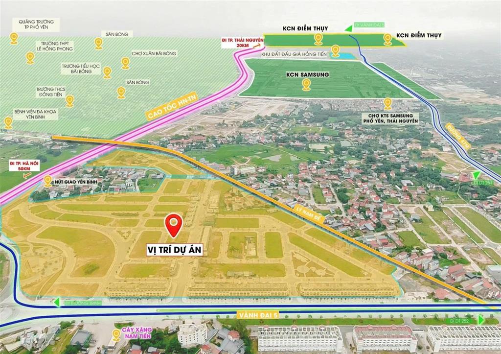 Chính chủ cần bán lô đất tại kđt yên bình xanh, sát siêu thị go phổ yên