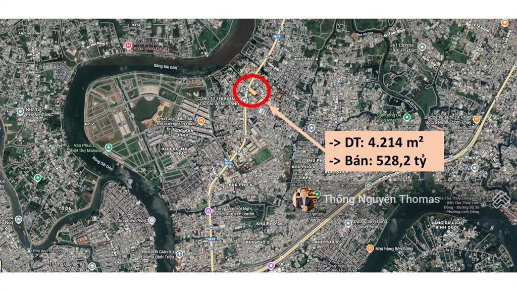 Độc quyền bán khu đất 4.214m² mặt tiền quốc lộ 13, cách vạn phúc city 500m