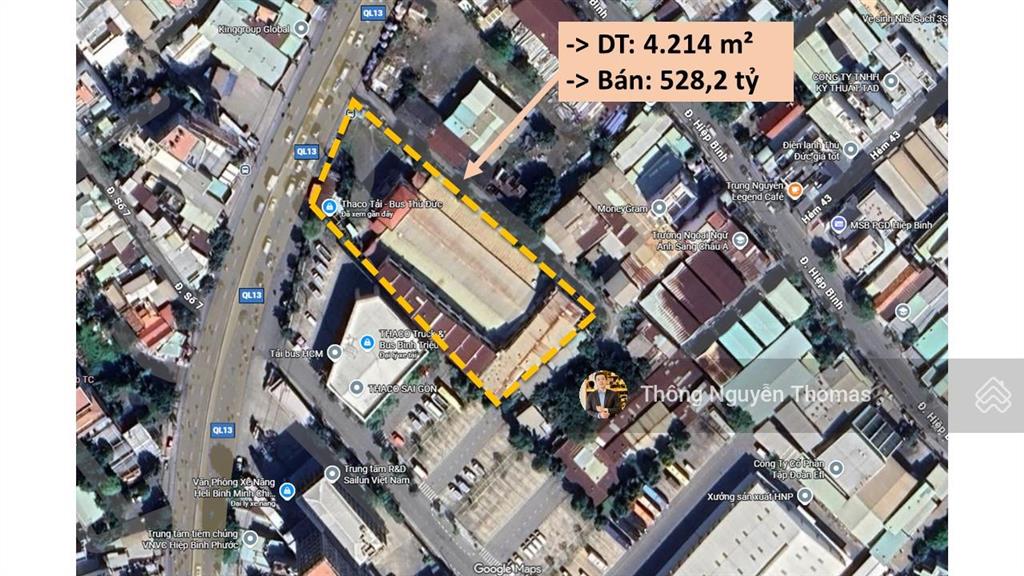 Độc quyền bán khu đất 4.214m² mặt tiền quốc lộ 13, cách vạn phúc city 500m