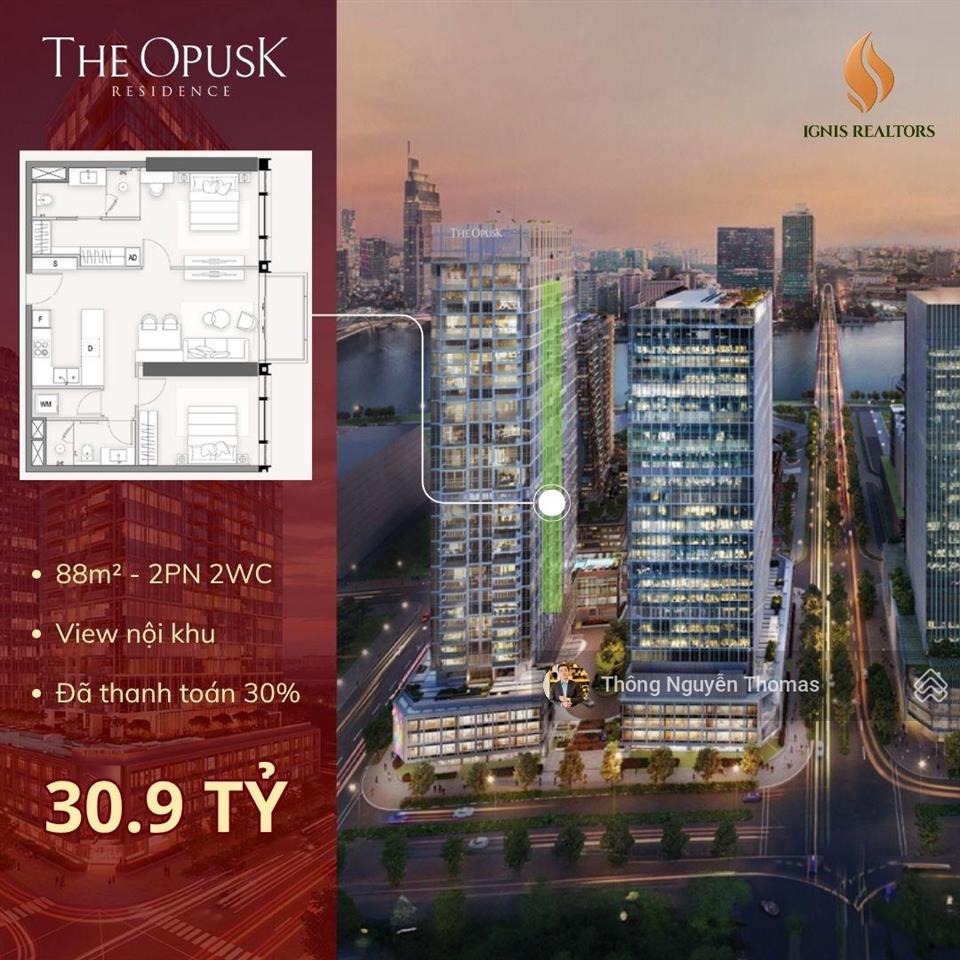 The opusk residence chính chủ gửi bán căn 2pn giá tốt 30.9 tỷ