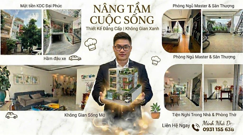 Hàng hiếm! nhà mặt kdc đại phúc, thiết kế hiện đại có hầm, 3 tầng, sân thượng