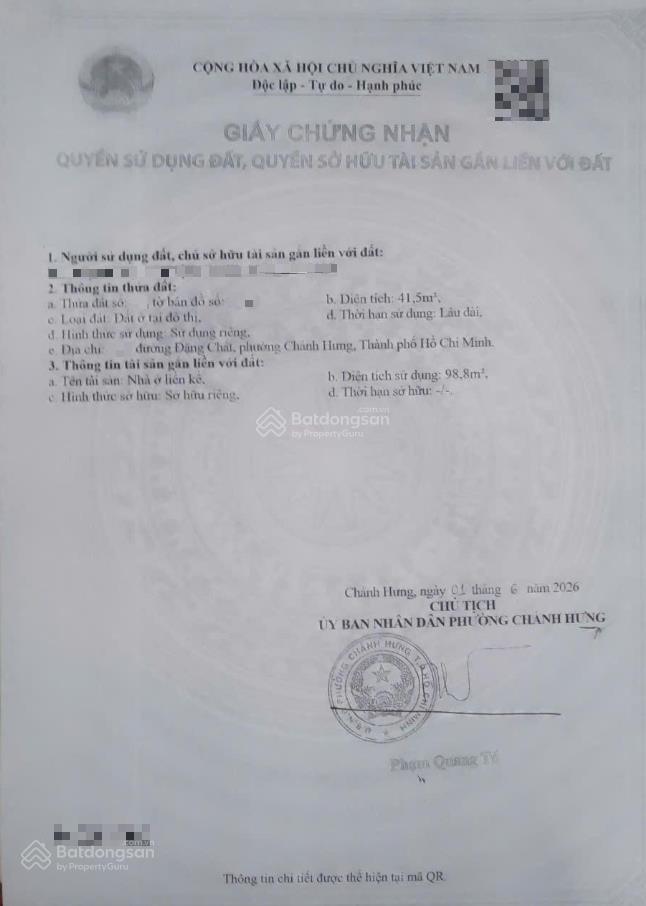 Chủ ngộp! bán gấp căn kế mặt tiền đường đặng chất, 3 tầng nhà nát, diện tích lớn 42m2