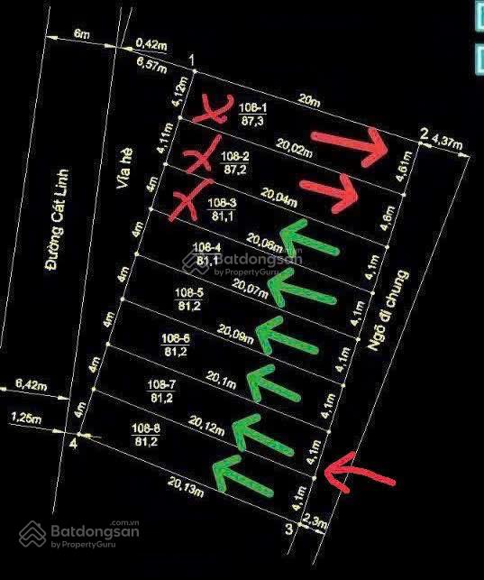 Bán đất mặt đường cát linh (thiện chí), cách vin tràng cát 100m