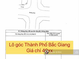 Bán lô góc đấu giá phường đa mai, bắc ninh (tp bắc giang cũ) giá chỉ nhỉnh 4 tỷ