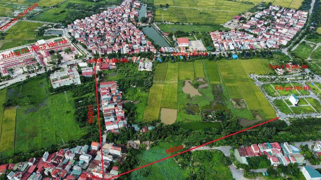 Bán đất vân hà vuông đẹp, trung tâm xã, 40m2, mt 4.5m, chào 2.45 tỷ, ô tô gần, đầu tư  xây ở