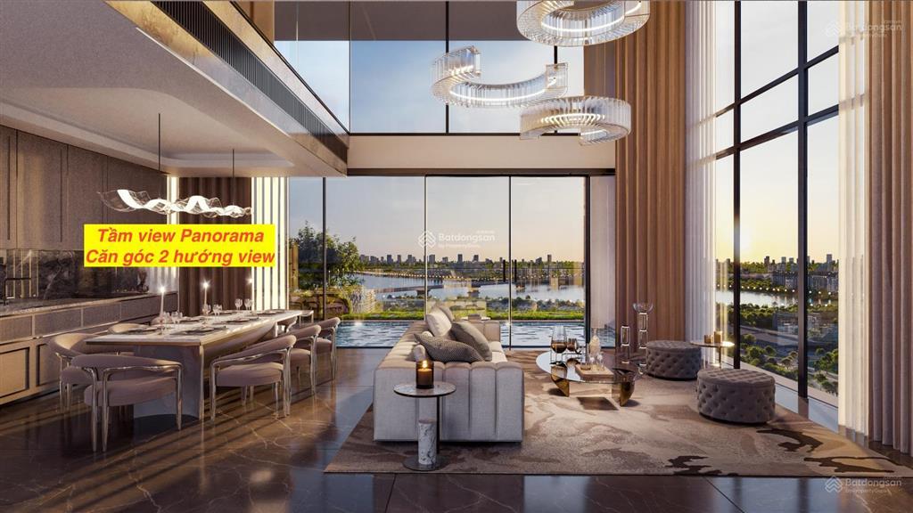 Quỹ căn hiếm duplex căn góc 2 mặt tiền | view kép sông & công viên  thang máy riêng, giá 102tr/m2