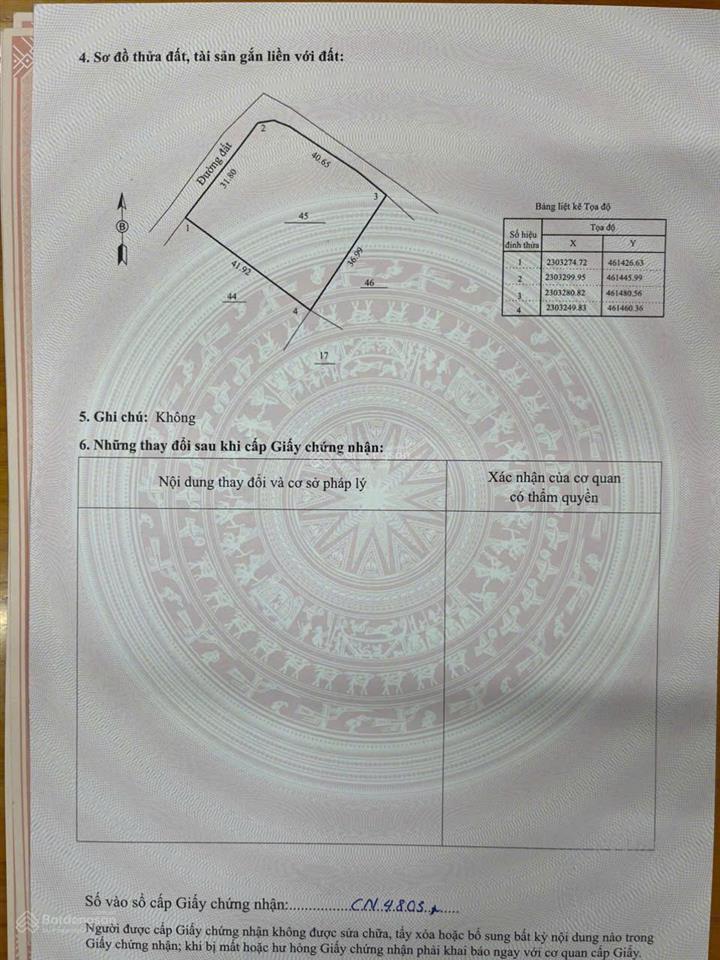 Chính chủ cần bán đất lương sơn, hòa bình, dt 1473,9m2, lô góc 2 mặt tiền, sổ đỏ sang tên ngay