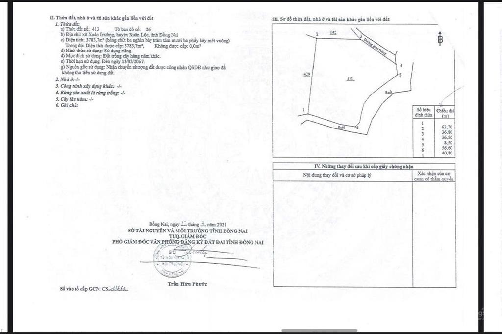 Chính chủ cần bán đất trồng cây lâu năm, có cây tràm 2 năm