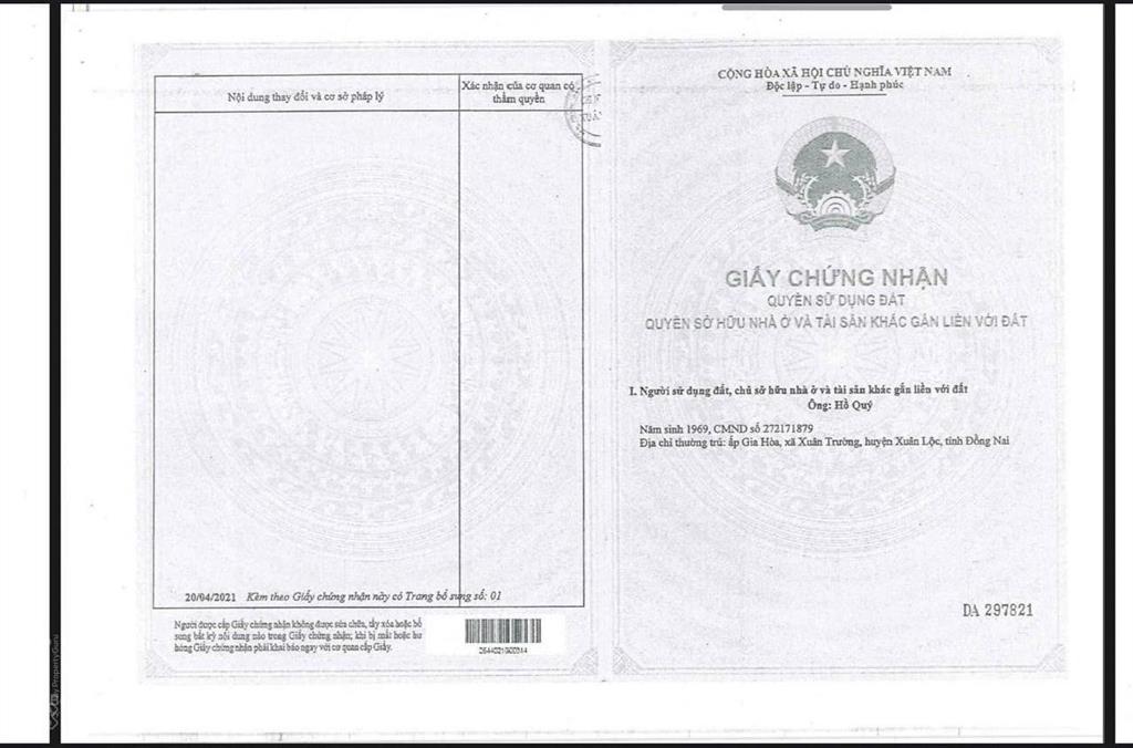 Chính chủ cần bán đất trồng cây lâu năm, có cây tràm 2 năm