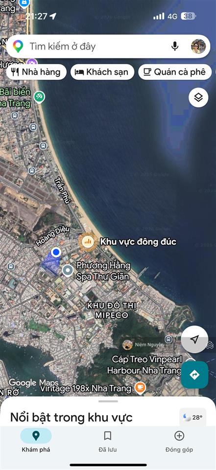 Bán đất tặng nhà  cách biển 600m  hẻm ô tô đường hoàng diệu  nha trang   0935 165 ***