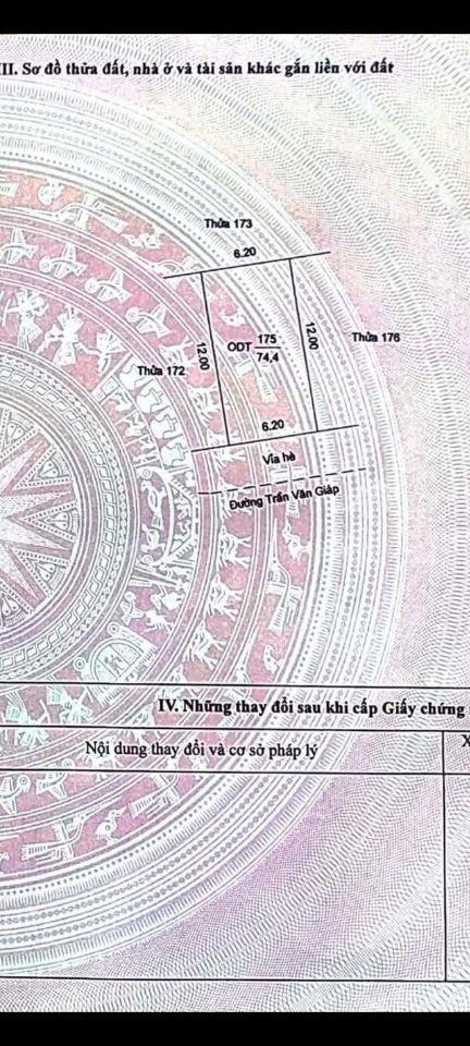 Bán đất kinh doanh mặt đường Trần Văn Giáp, ph Thanh Bình, TP HD, 74.4m2, mt 6.2, vị trí cực đẹp