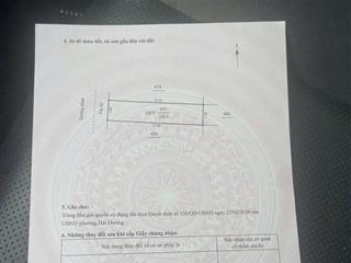 Bán đất tái định cư Ngọc Châu, phường Ngọc Châu, TP HD, 110m2, mt 5m, giá cực rẻ
