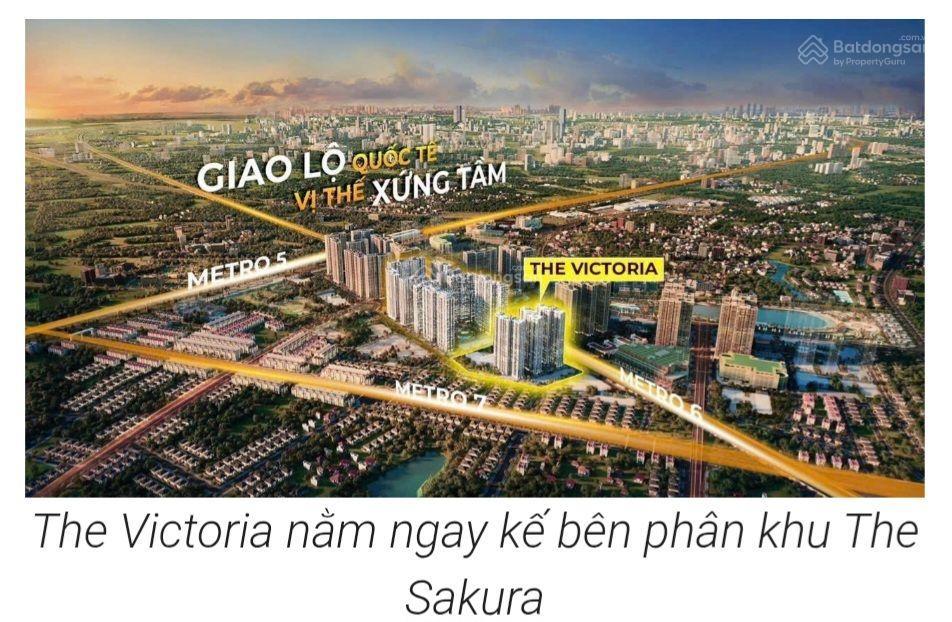 Bán 2n+ 65m2 the victoria  vinhomes smart city chỉ 5,75tỷ bao trọn thuế phí. tt tiến độ.