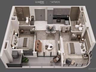 Bán căn hộ 2pn,wc tại lumiere evergreen, 66m2. 6,580 tỷ bao hết thuế phí. nhà vừa nhận mới tinh