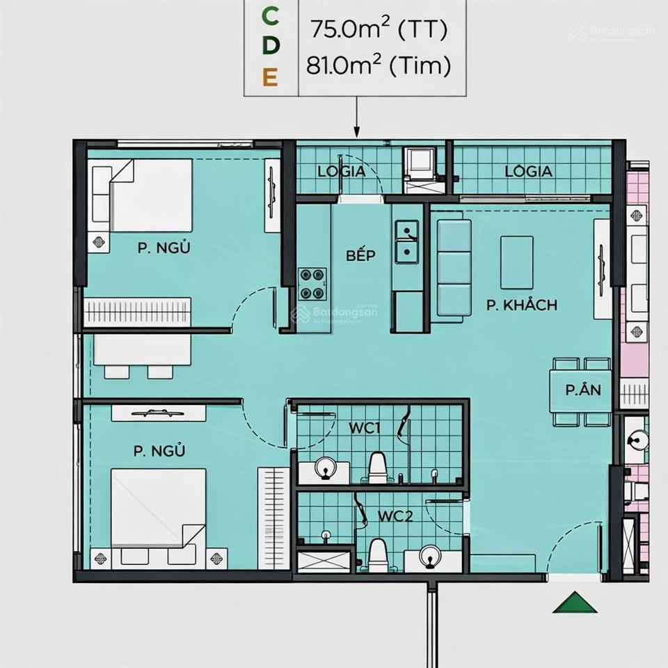 The canopy vin tây mỗ. 2n+ 75m2. tầng trung góc thoáng chỉ 5,490 tỷ bao hết thuế phí sang tên