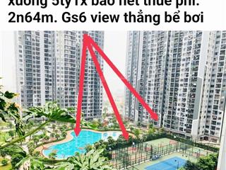 The miami vin tây mỗ. 2n2w 64m2. bc đông nam. view bể bơi siêu đẹp. giá 5150 bao hết thuế phí