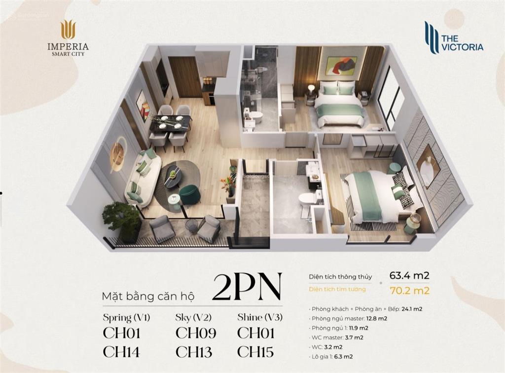 2n2w 63m2. bc đông nam. giá 5,120 tỷ bao thuế phí. tầng trung căn góc view siêu đẹp v1. trục 15a