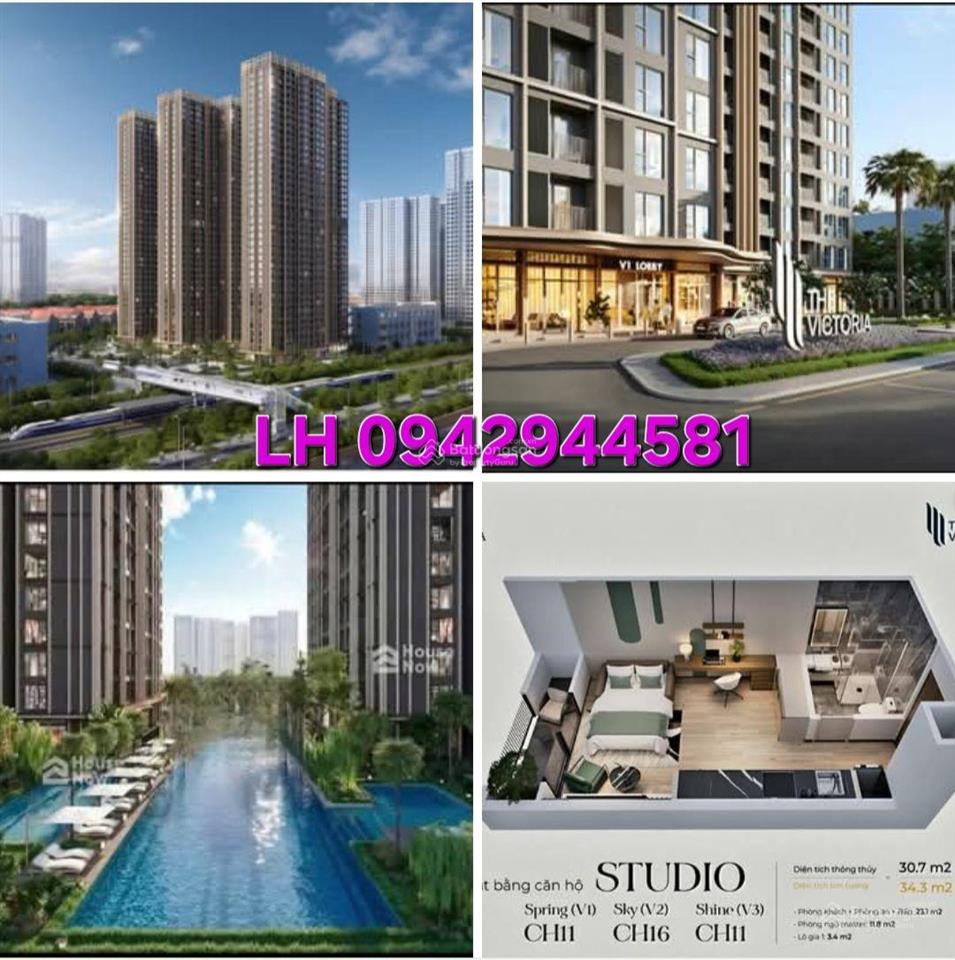 Stu 31m². chỉ 2ty560 victoria. bc đông nam. tttđ 5% view thoáng không bị chắn.