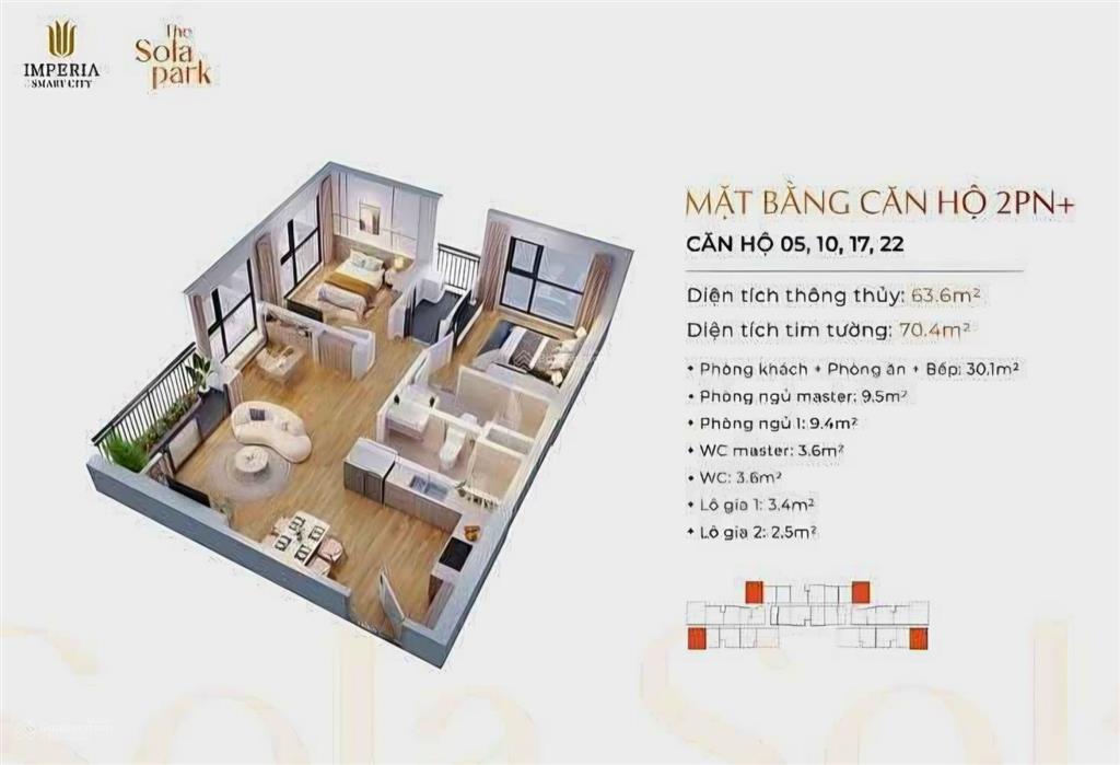 ~ vốn hơn 800tr sở hữu luôn 2pn + g6. 63.6m2. full 4,390 tỷ bao phí ạ. vay 70% ahls hết t10.2027