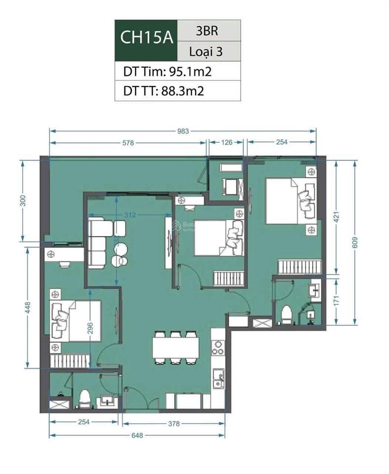 Lumiere a1 siêu phẩm view bể bơi, chỉ 7,98 tỷ bao phí. 3pn | 88.3m2