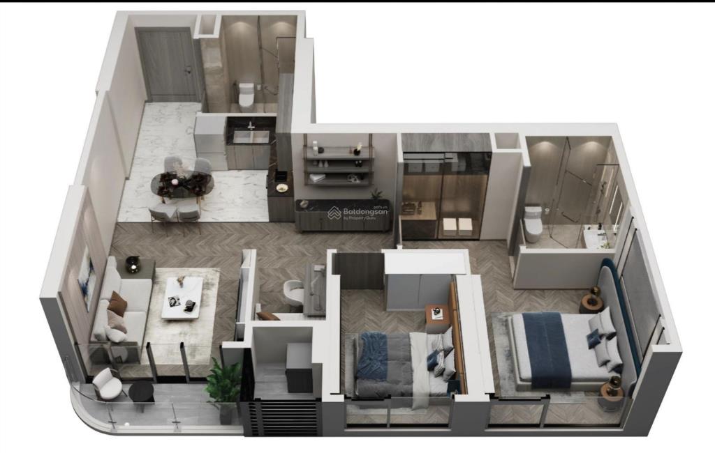 5,29 tỷ bao hết thuế phí. 2n2w 60m2. tòa a1 lumiere. căn góc kính cong sang xịn