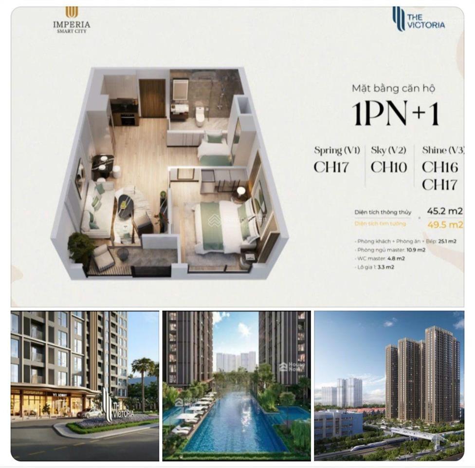 Victoria 1n+ 45.5m2. giá chỉ 3ty350. tầng trung. tt tiến độ. view hồ bảo sơn, núi ba vì thoáng đẹp