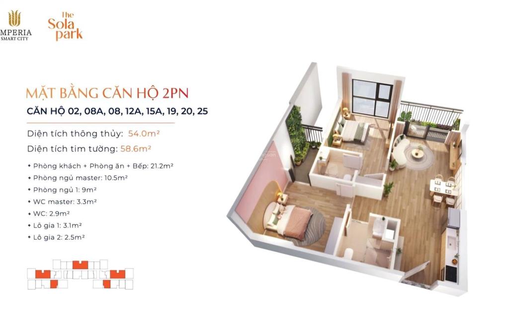 G6 the sola park | 2pn 2wc | 55m. chỉ 3,56 tỷ đã bao toàn bộ thuế phí sang tên & chuyển gói