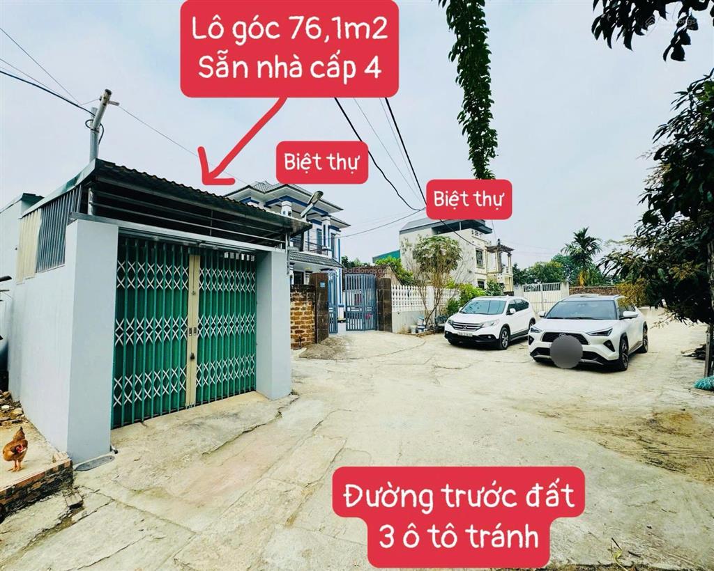 Bán gấp cuối năm căn góc 76m2 sẵn nhà ở ngay  giá chỉ 3.6 tỷ  nội thất cơ bản  tân xã  hòa lạc